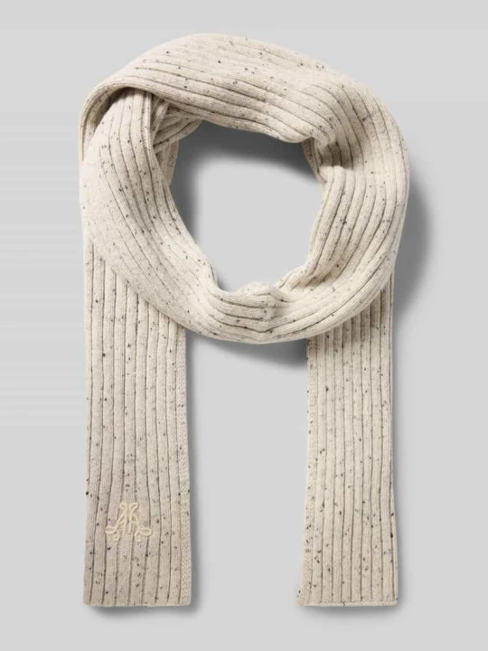 Zdjęcie produktu Szal z mieszanki bawełny i wełny model „FAARLO TWEED” ARMEDANGELS Jasnoszary