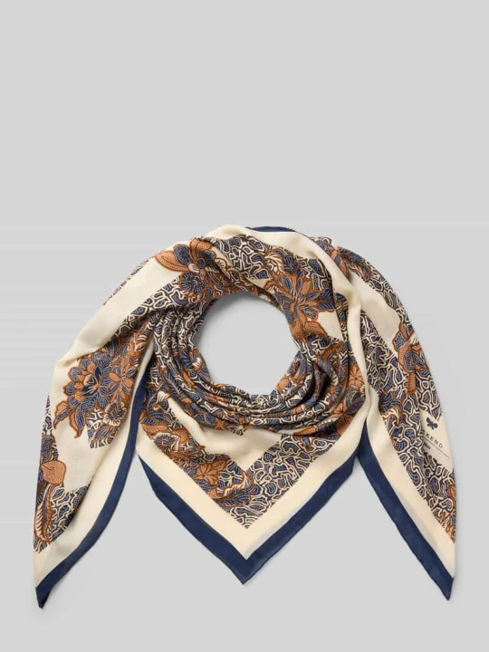 Zdjęcie produktu Szal z mieszanki modalu i jedwabiu model 'ASARONG' Weekend Max Mara Granatowy