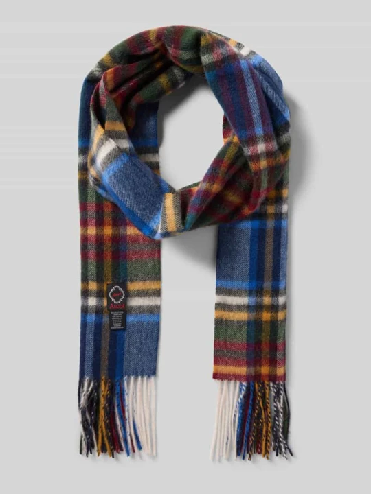 Zdjęcie produktu Szal z mieszanki wełny i kaszmiru Ascot Błękitny