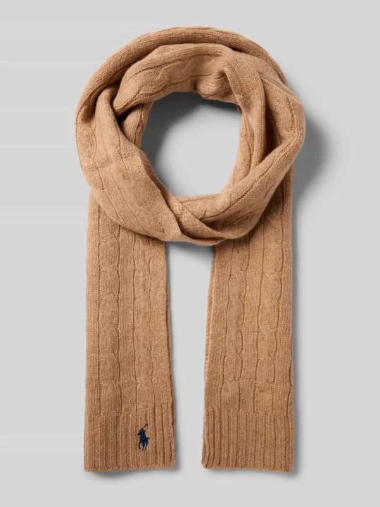 Zdjęcie produktu Szal z mieszanki wełny i kaszmiru Polo Ralph Lauren Camel
