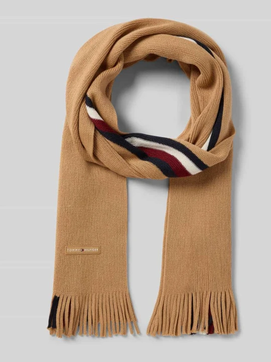 Zdjęcie produktu Szal z mieszanki wełny Tommy Hilfiger Beżowy