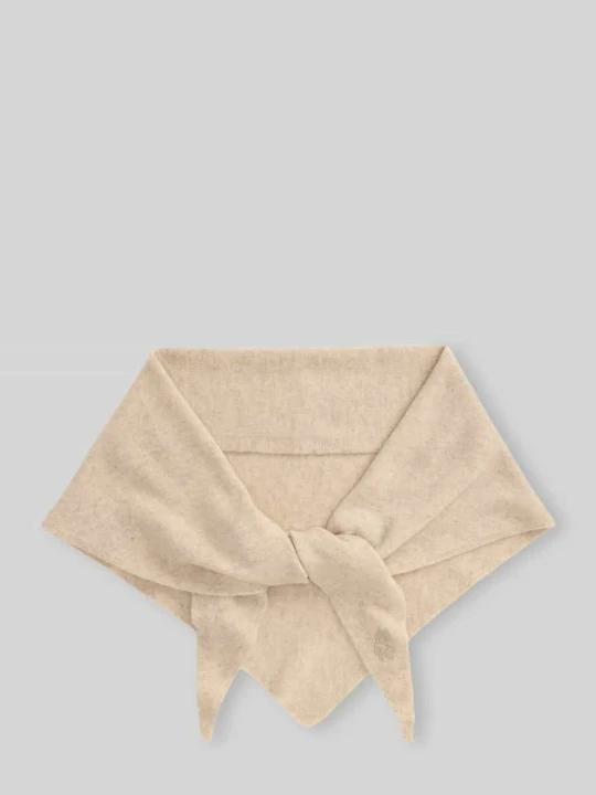 Zdjęcie produktu Szal z wełny z wyhaftowanym logo Lauren Ralph Lauren Jasnoszary