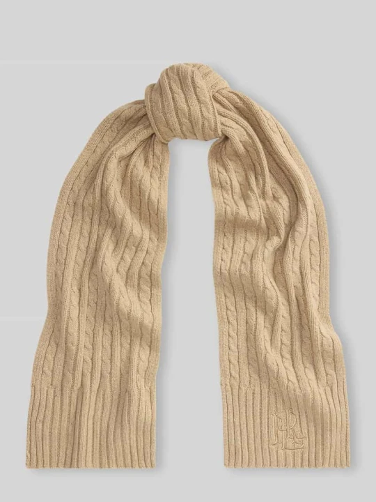 Zdjęcie produktu Szal z wyhaftowanym logo Lauren Ralph Lauren Camel