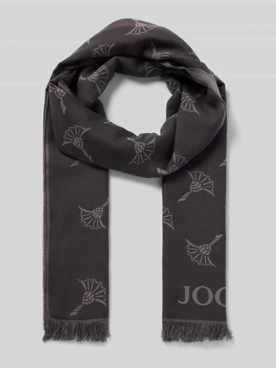 Zdjęcie produktu Szal z mieszanki modalu i wełny model ‘FERIS’ JOOP! Średnioszary