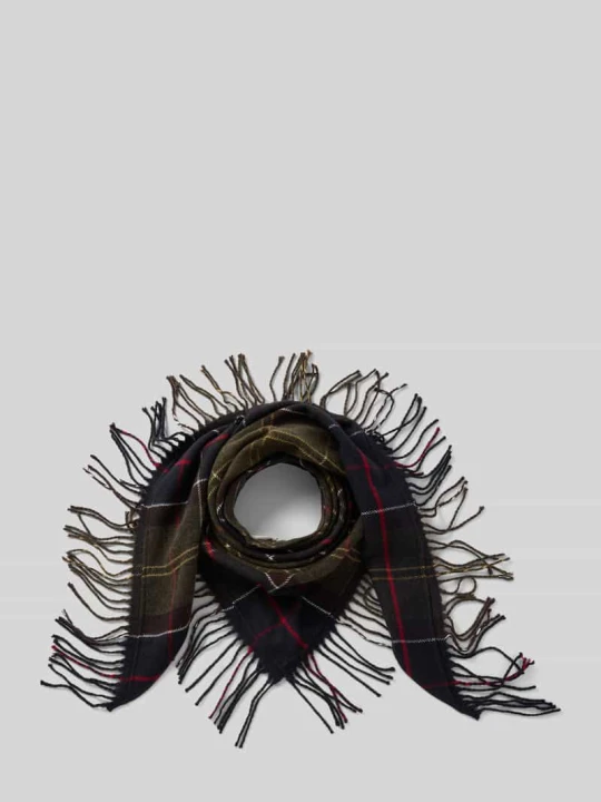 Zdjęcie produktu Szal z wzorem na całej powierzchni Barbour Oliwkowy