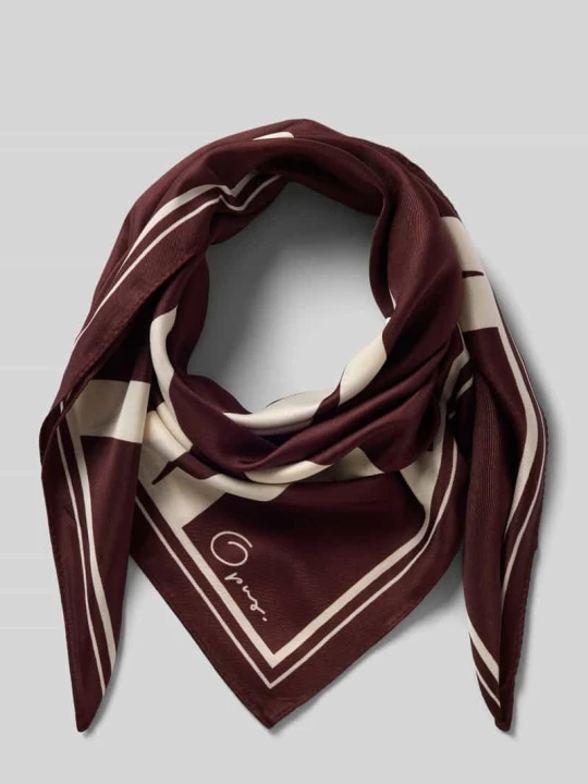 Zdjęcie produktu Szal z wzorem na całej powierzchni model 'Aditha' Opus Bordowy
