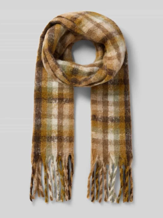 Zdjęcie produktu Szal z wzorem na całej powierzchni model 'Plaity Scarf' Barts Średniobrązowy
