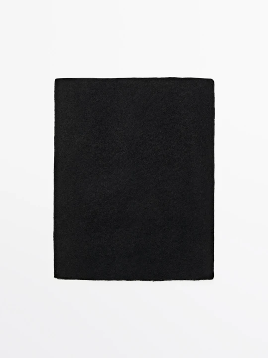 Zdjęcie produktu Szal Ze 100% Kaszmiru - Czarny - Massimo Dutti - Female