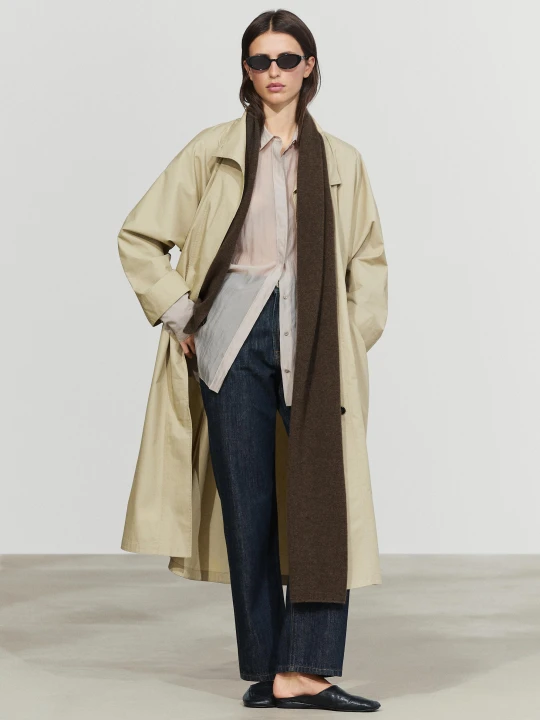 Zdjęcie produktu Szal Ze 100% Kaszmiru - Szarobrązowy - Massimo Dutti - Female