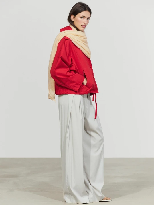 Zdjęcie produktu Szal Ze 100% Kaszmiru - Waniliowy - Massimo Dutti - Female