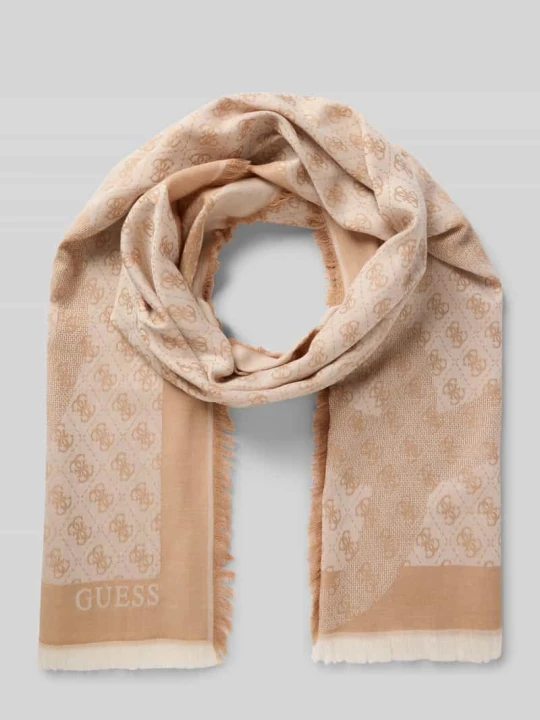 Zdjęcie produktu Szal z Wzór z logo Model 'ERICA' Guess Beżowy