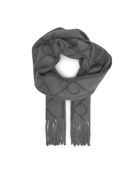 Zdjęcie produktu Szalik Calvin Klein Emblem Aop Brushed LV04D8072G Szary