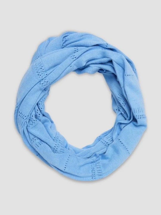 Zdjęcie produktu Szalik Loop wykonany z cienkiej dzianiny z dzianinowym wzorem s.Oliver niebieski
