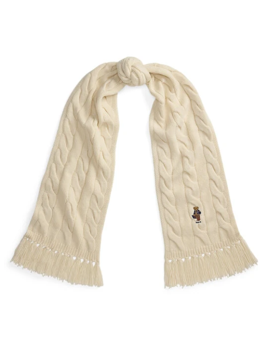 Zdjęcie produktu Szalik Polo Ralph Lauren 455P18119003 Kremowy
