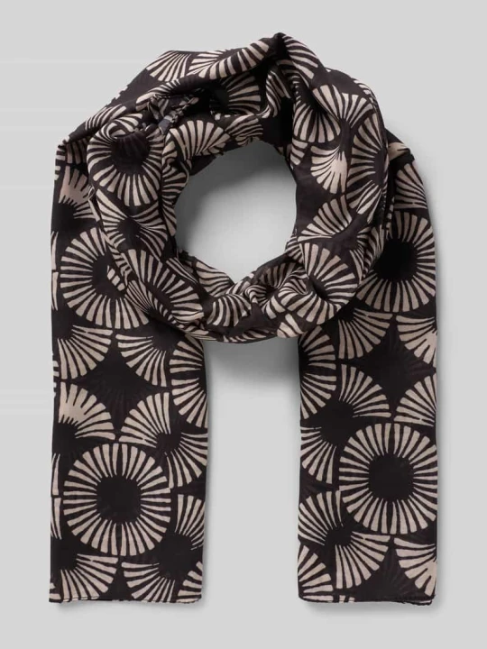 Zdjęcie produktu Szalik w stylu allover MORE & MORE Czarny