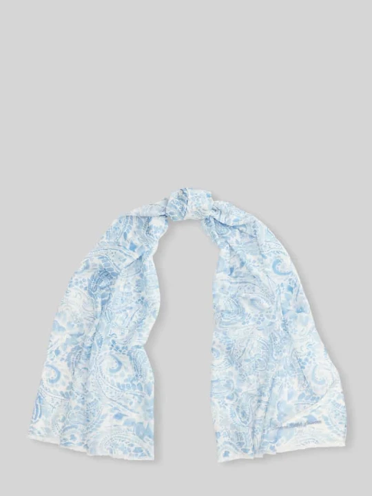 Zdjęcie produktu Szalik z mieszanki bawełny Lauren Ralph Lauren Niebieski