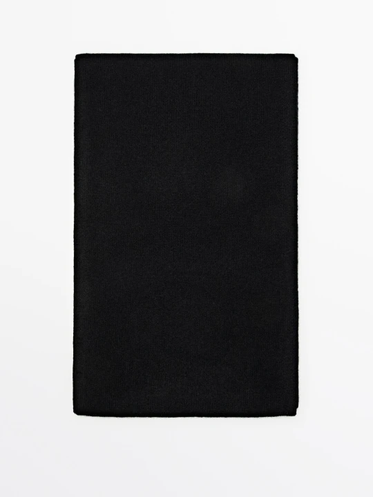 Zdjęcie produktu Szal Z Kaszmiru - Czarny - Massimo Dutti - Female
