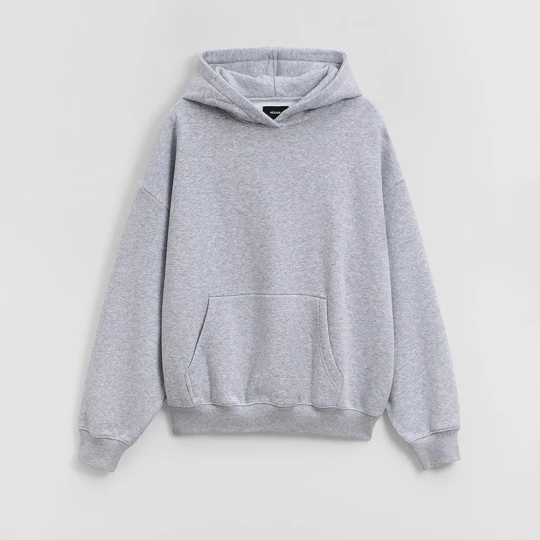 Zdjęcie produktu Szara bluza basic z kapturem House