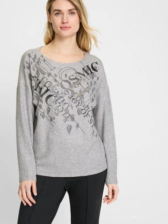 Zdjęcie produktu Szara bluza damska Cora Jersey ze wzorem – Cosmic Chic Olsen