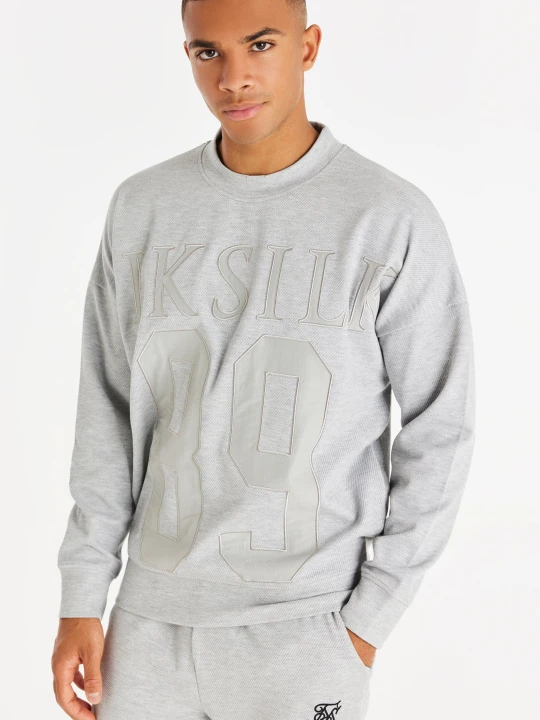 Zdjęcie produktu Szara bluza z logo 89 męska SikSilk
