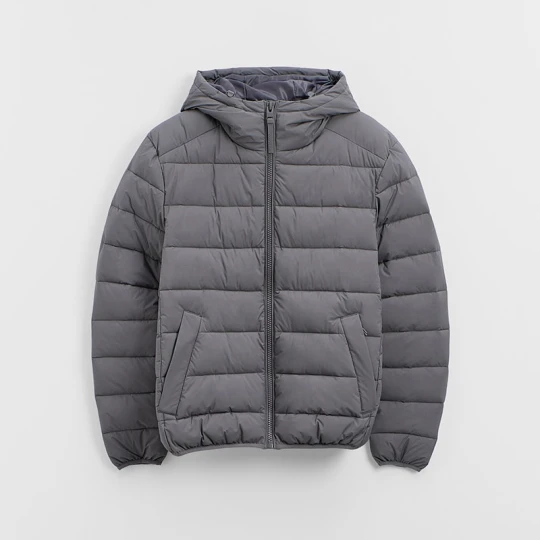 Zdjęcie produktu Szara kurtka puffer z kapturem House