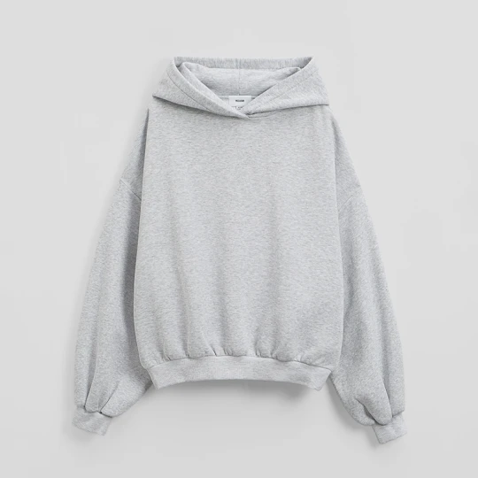 Zdjęcie produktu Szara luźna bluza basic z kapturem House