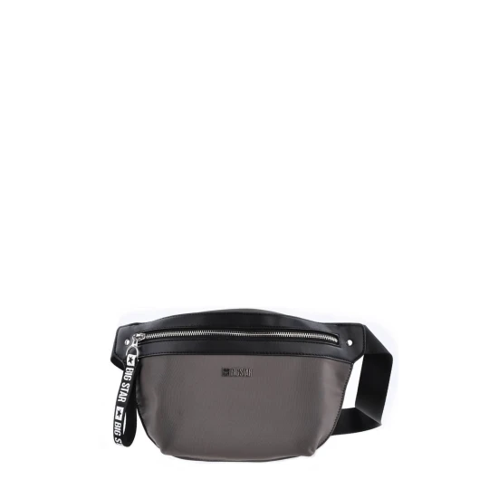 Zdjęcie produktu Saszetka nerka unisex Big Star, materiał tekstylny z regulowanym paskiem zamkiem błyskawicznym oraz kompaktową formą do noszenia w pasie lub na skos szary