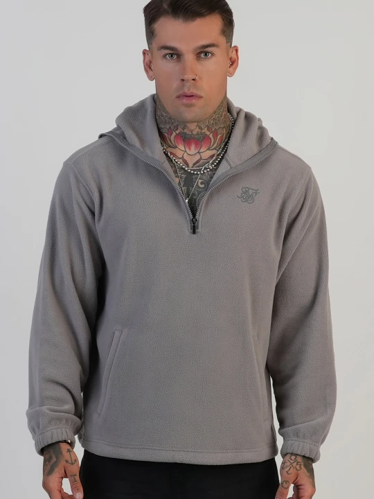 Zdjęcie produktu Szara polarowa bluza męska SikSilk