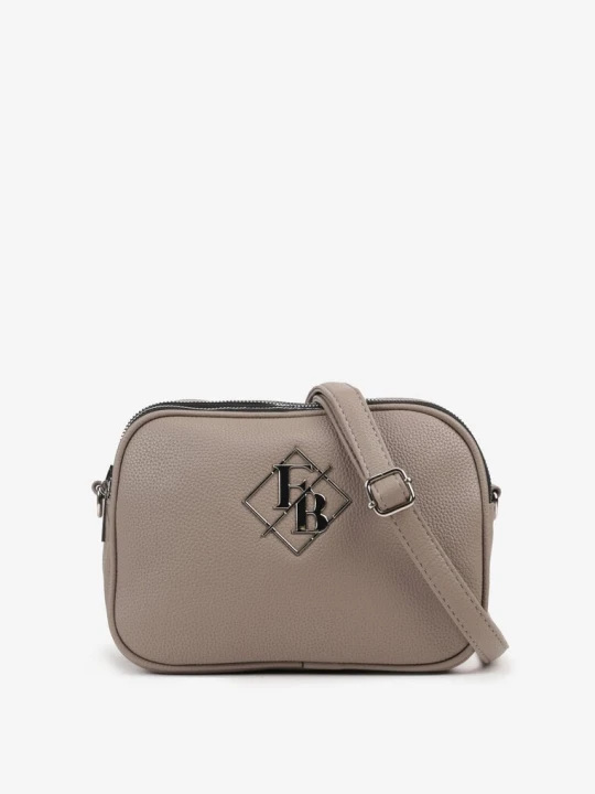 Zdjęcie produktu Szara Trzykomorowa Torebka Typu Listonoszka Ozdobiona Literkami Lanithara Fashion&bags