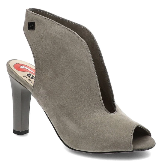 Zdjęcie produktu Botki damskie Carinii, eleganckie i na obcasie, szare, B3620-BP-399-000-000-B16