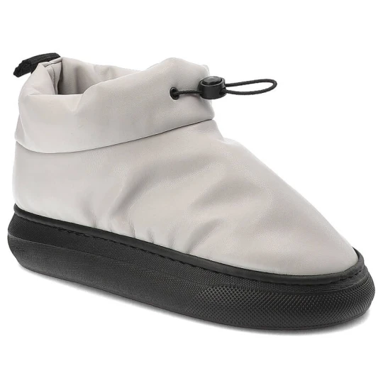 Zdjęcie produktu Szare Botki Venezia Ocieplane Buty Damskie