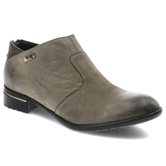 Zdjęcie produktu Półbuty damskie Carinii, skórzane i eleganckie, czarne, B2139-399-360-000-769 szary