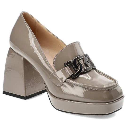 Zdjęcie produktu Szare Półbuty S.Barski Damskie Eleganckie Obuwie