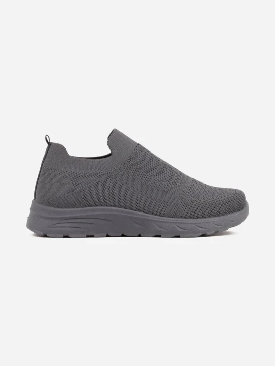 Zdjęcie produktu Szare Siateczkowe Buty Sportowe Sneakersy o Wsuwanym Fasonie Abhold Bellamila