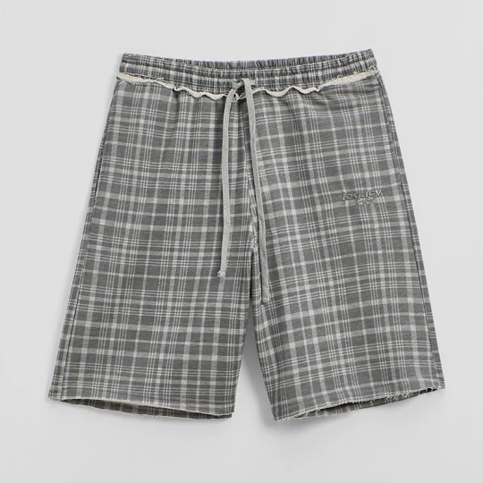 Zdjęcie produktu Szare szorty jorts w kratę House