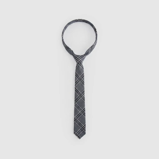Zdjęcie produktu Szary krawat w kratę House