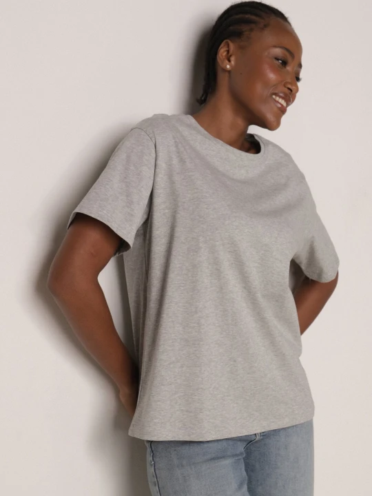 Zdjęcie produktu Szary T-shirt z Bawełny Typu Oversize Nedika Romee's