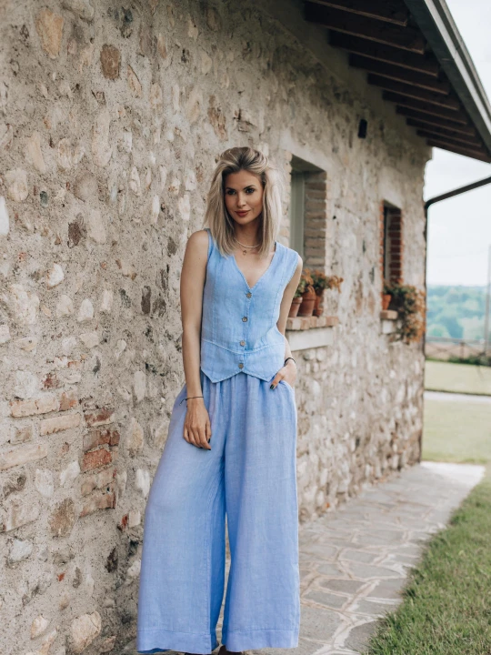 Zdjęcie produktu Szerokie spodnie lniane Light Breeze XS/S