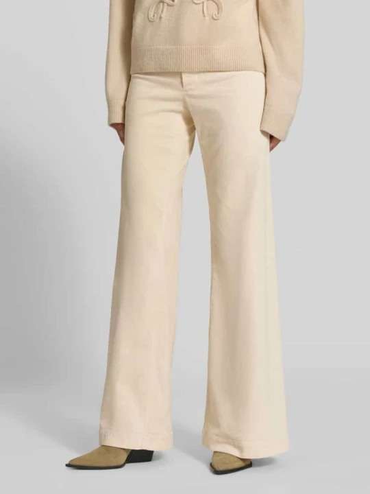 Zdjęcie produktu Szerokie spodnie sztruksowe z mieszanki bawełny Polo Ralph Lauren Złamany biały