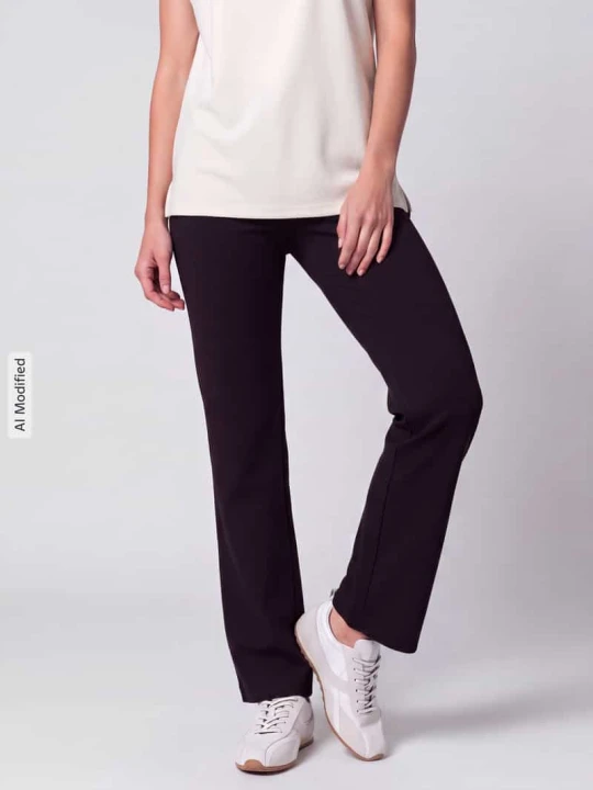 Zdjęcie produktu Szerokie spodnie z mieszanka wiskozy model 'Jenny' TONI Ciemnobrązowy