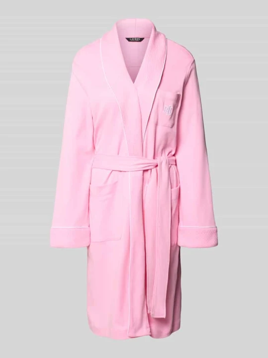 Zdjęcie produktu szlafrok o kroju regular fit z czystej bawełny Lauren Ralph Lauren Mocnoróżowy