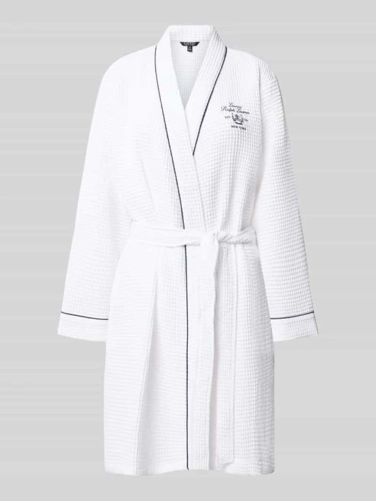 Zdjęcie produktu szlafrok o kroju regular fit z mieszanki bawełny Lauren Ralph Lauren Ciemnoniebieski