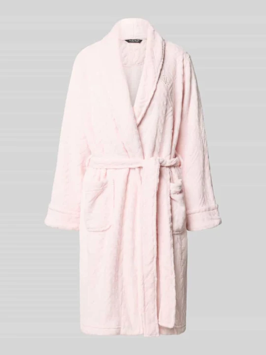 Zdjęcie produktu szlafrok o kroju relaxed fit z naszywanymi kieszeniami Lauren Ralph Lauren Różowy