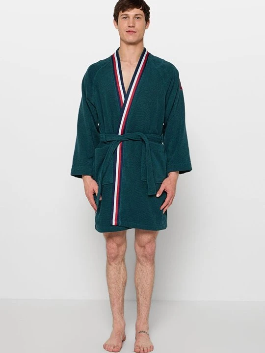 Zdjęcie produktu Szlafrok Tommy Hilfiger ciemnozielony