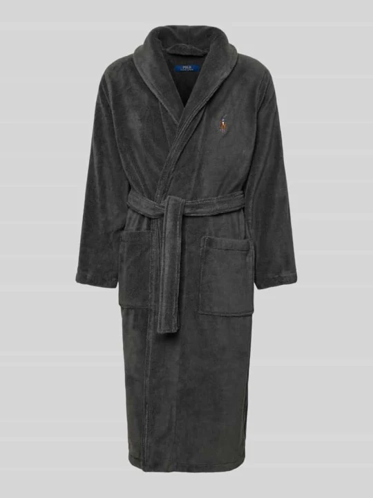 Zdjęcie produktu Szlafrok z kołnierzem rewersowym model 'SHAWL' Polo Ralph Lauren Ciemnoszary