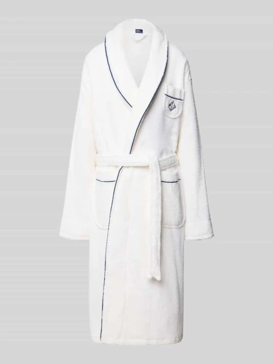 Zdjęcie produktu Szlafrok z kołnierzem z połami Polo Ralph Lauren Biały