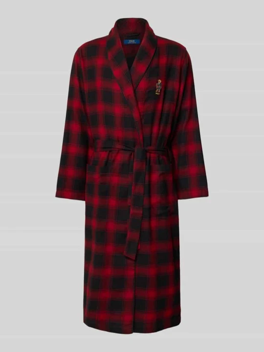 Zdjęcie produktu Szlafrok z paskiem w talii Polo Ralph Lauren Czerwony