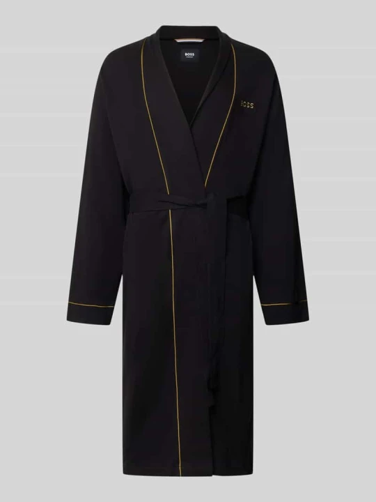 Zdjęcie produktu Szlafrok z wypustkami w kontrastowym kolorze model 'Xmas Kimono' Boss