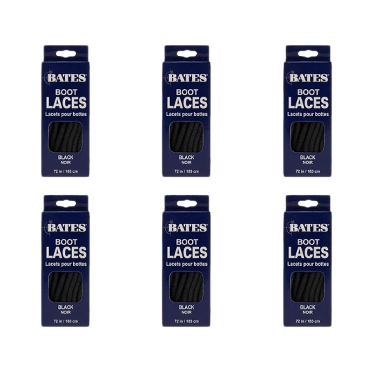 Zdjęcie produktu Sznurowadła Bates 6 Pairs E08012 - czarne