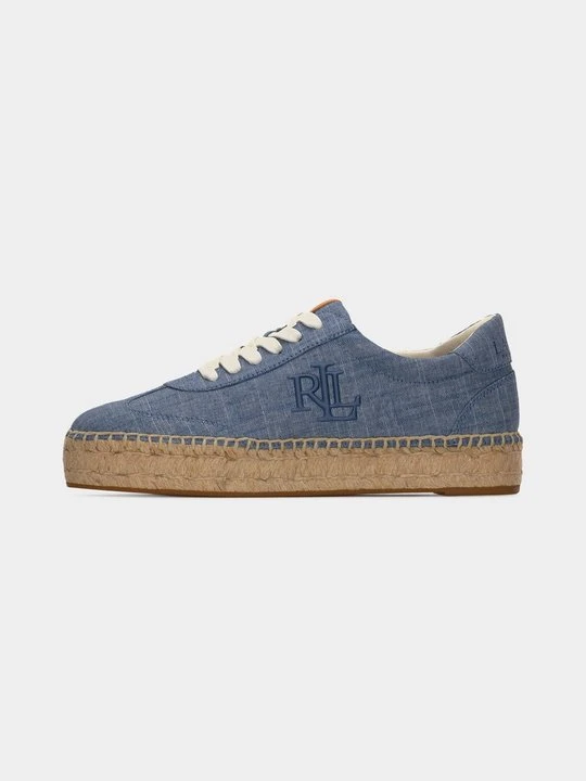Zdjęcie produktu Sznurowane obuwie sportowe Lauren Ralph Lauren jasnoniebieski denim